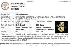 Floral Circle Bypass Fancy Natural Diamond Ring in 18k Solid Gold (Certified)