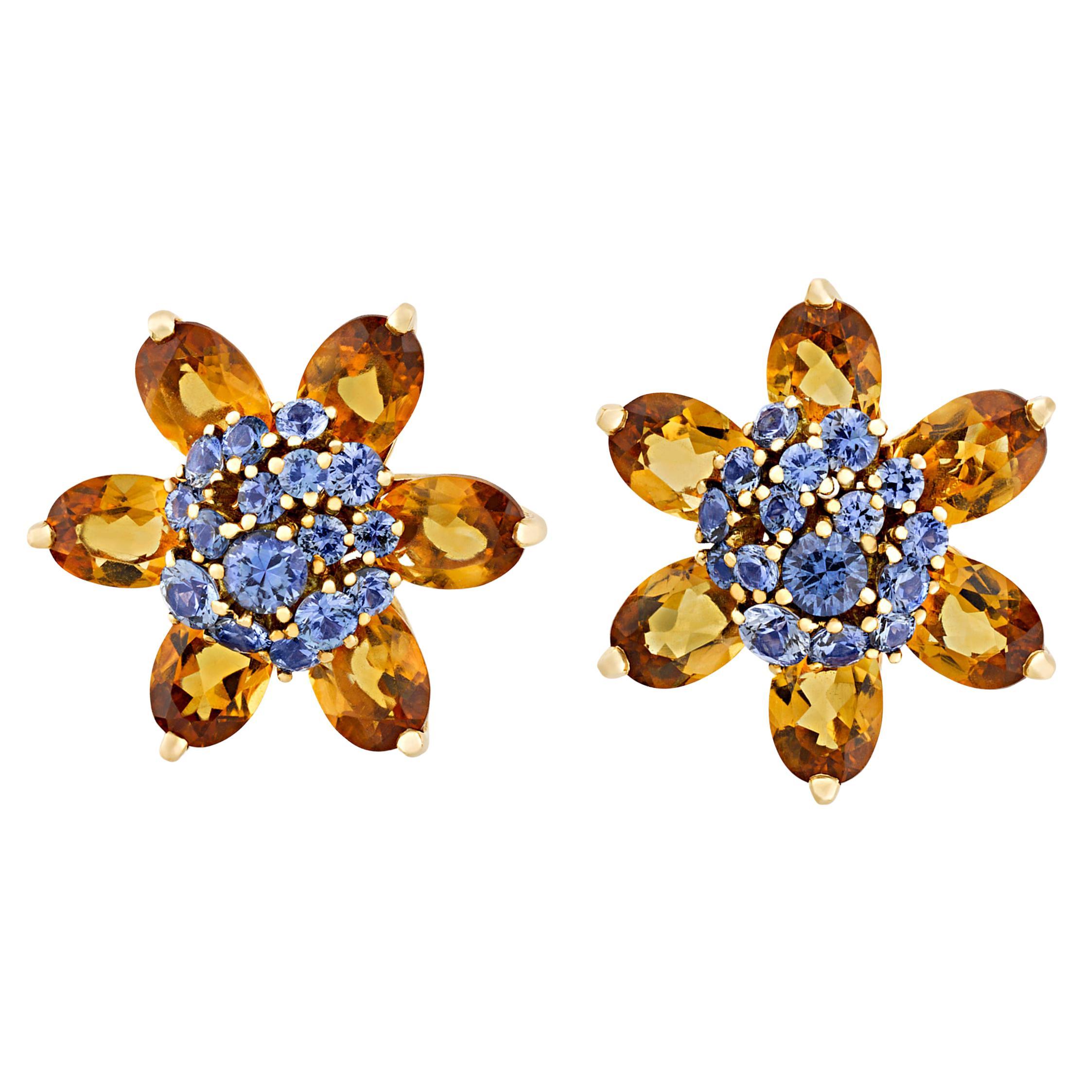 Floral Citrine Earrings by Van Cleef & Arpels