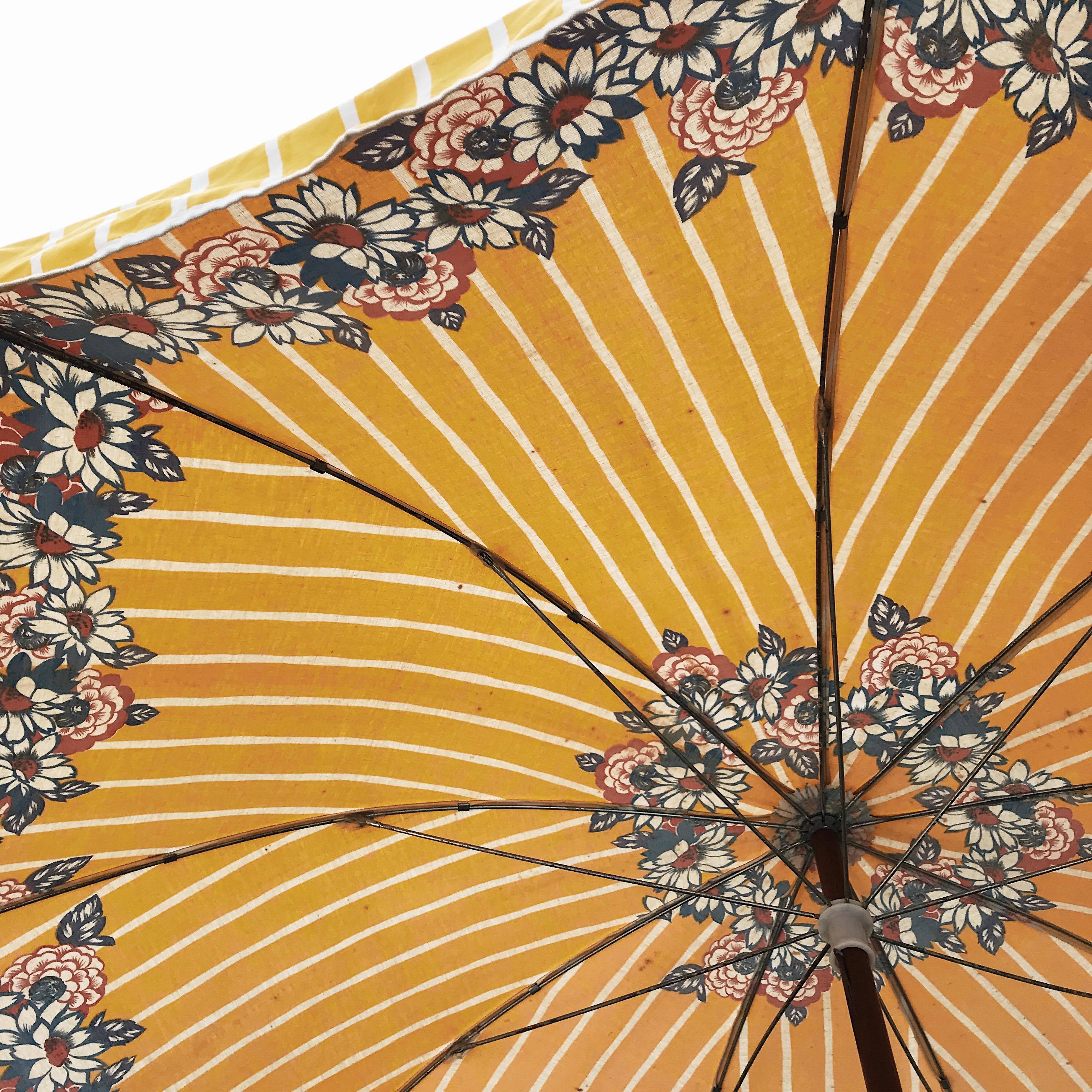 floral beach umbrella