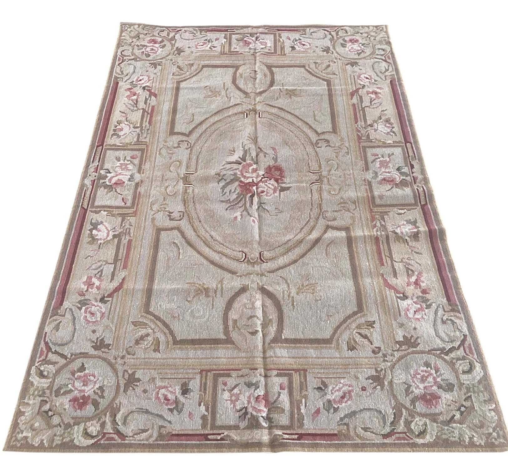 Hand-Woven Chinese Needlepoint  Tapestry Rug For Sale