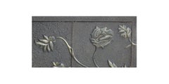 Crédence à fleurs en bronze blanc ancien recouvert de MDF fabriquée à la main en Inde