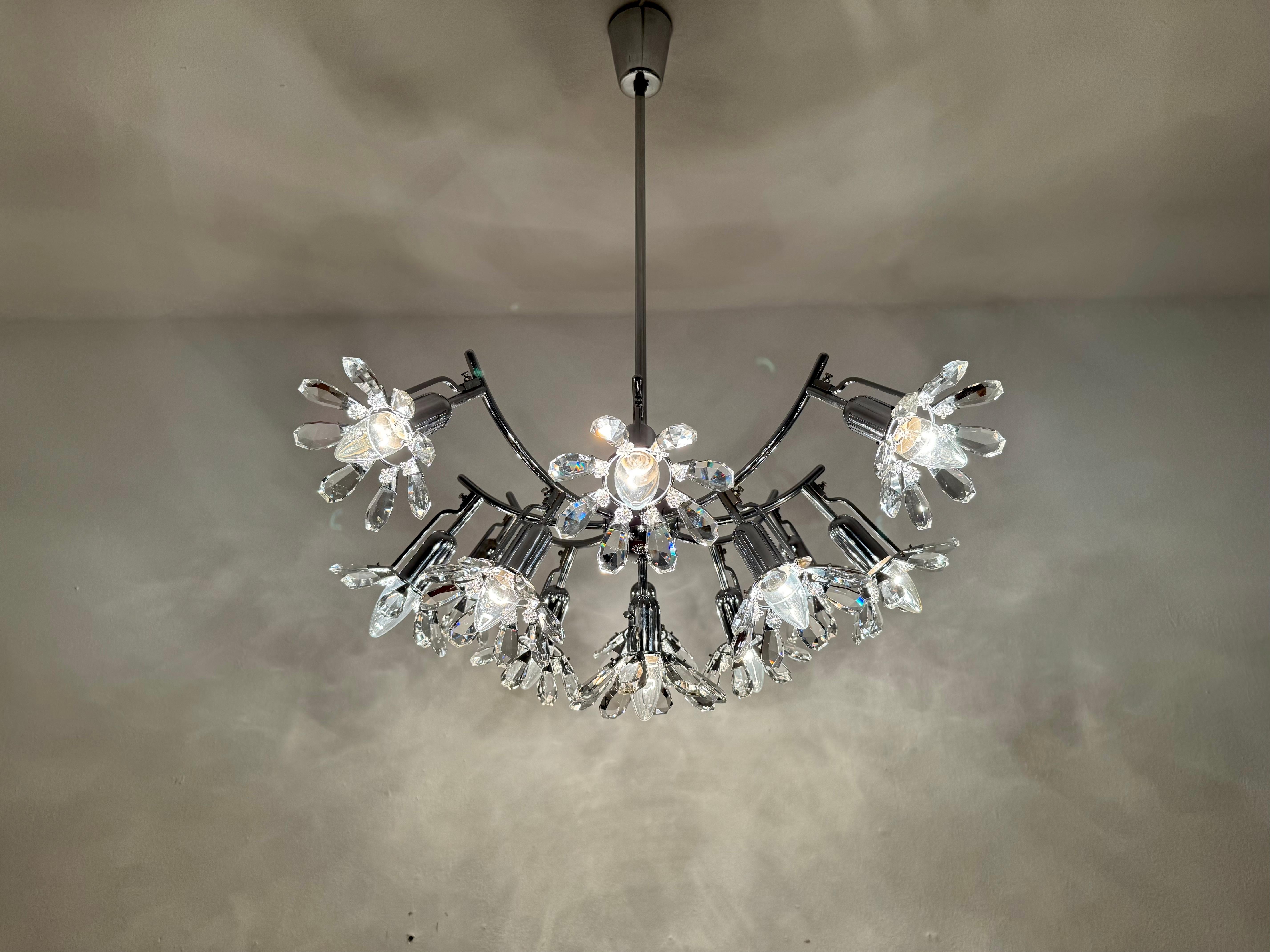 Lustre floral en cristal de Bakalowits en vente 3