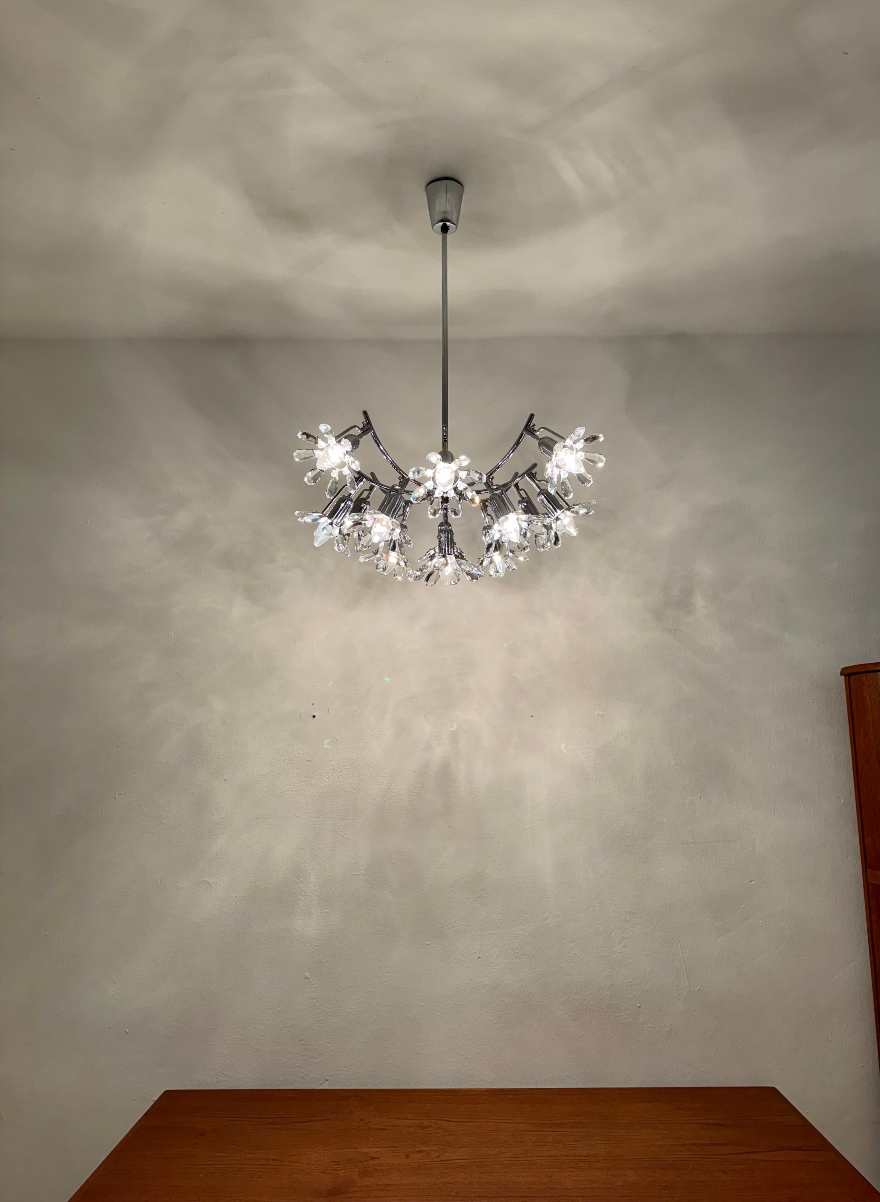 Lustre floral en cristal de Bakalowits en vente 5