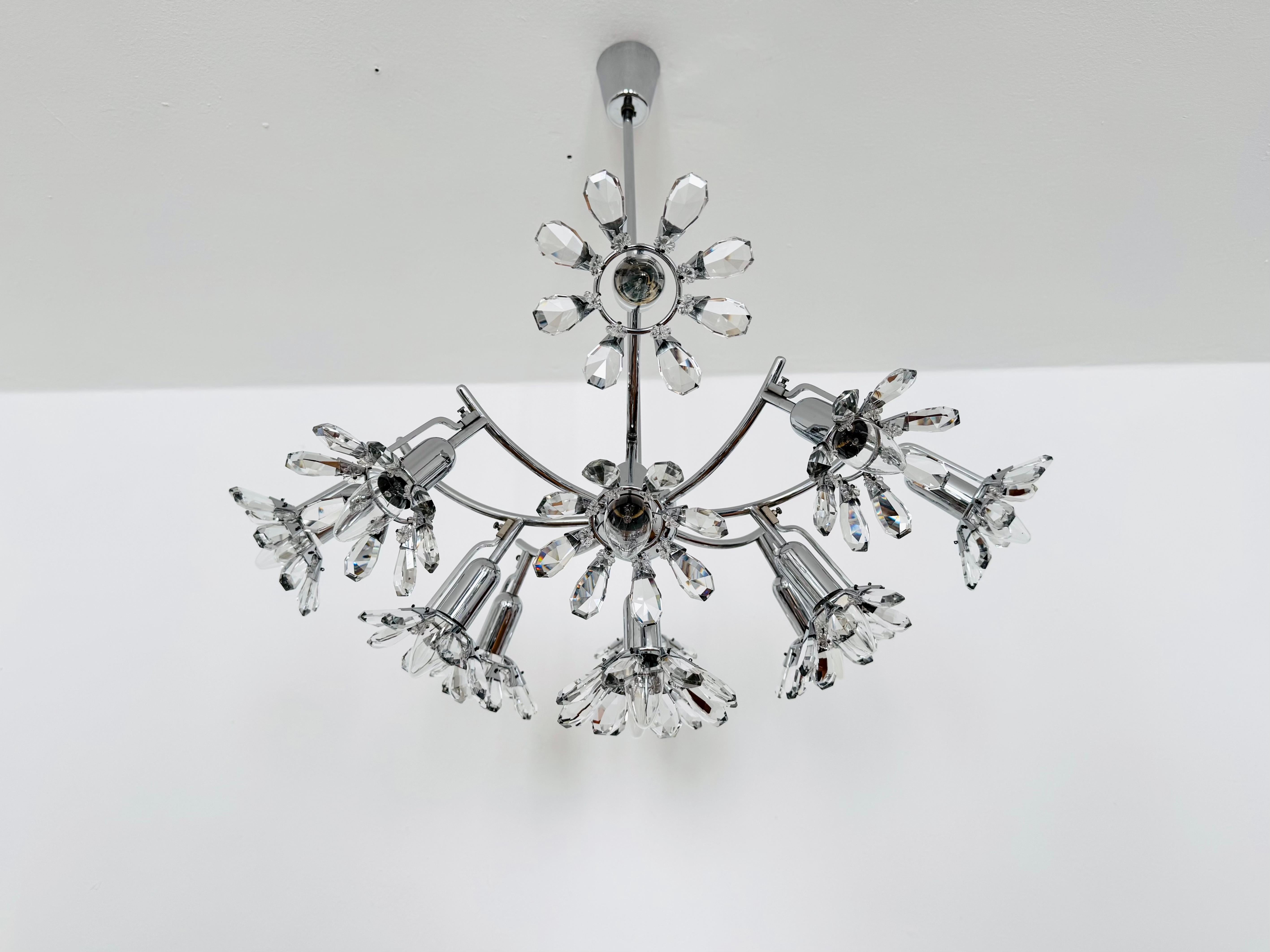 Lustre floral en cristal de Bakalowits Bon état - En vente à München, DE
