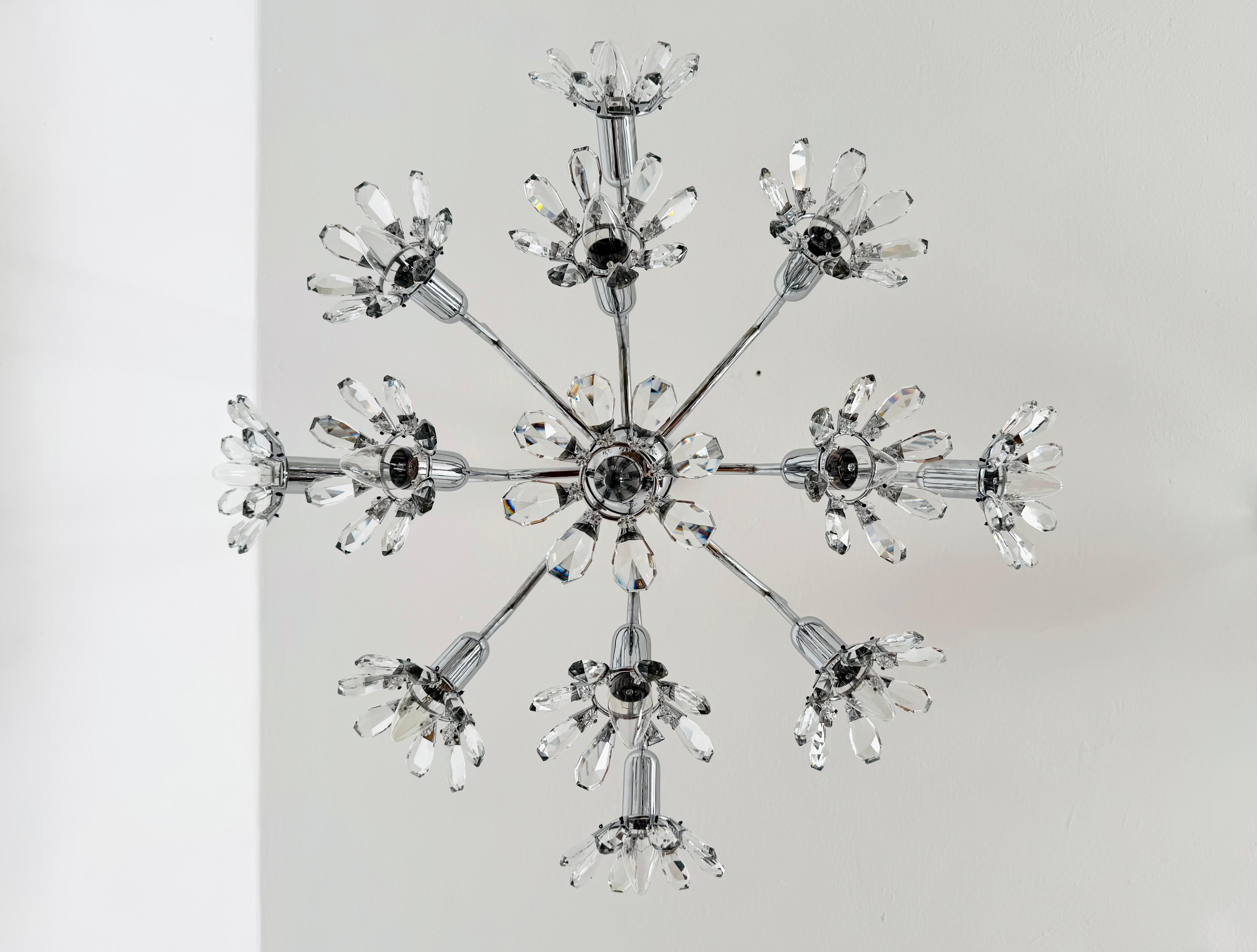 Lustre floral en cristal de Bakalowits en vente 1
