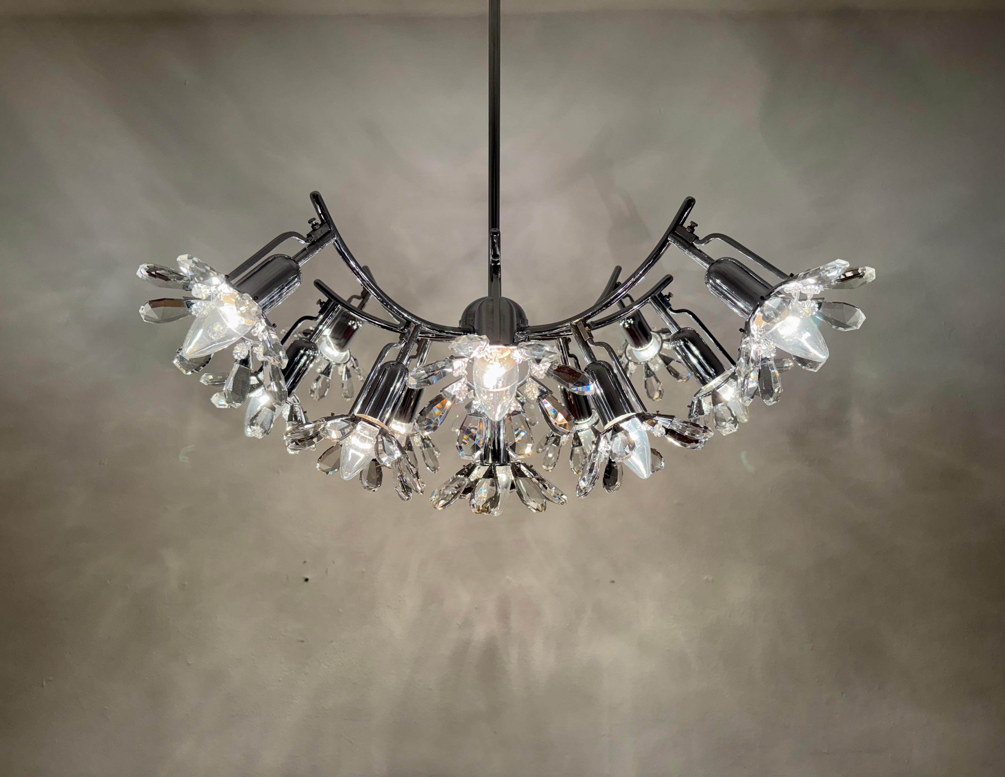 Lustre floral en cristal de Bakalowits en vente 2
