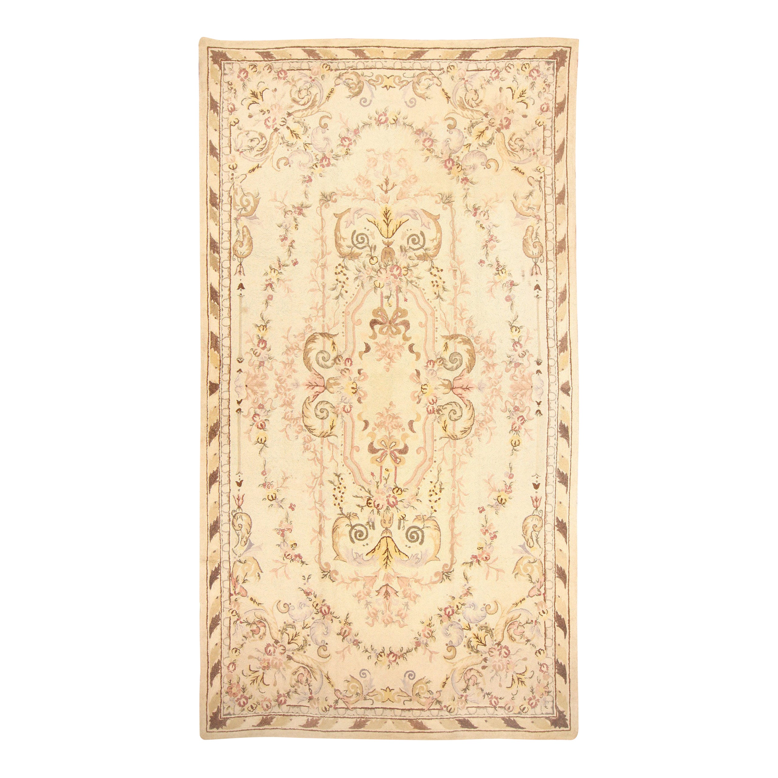 Tappeto con ganci americani oversize Floral Design/One avorio antico 12'4" x 22'7" in vendita