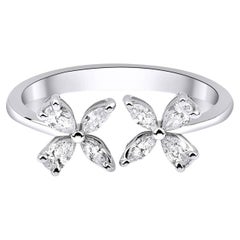 Floral Design Mix Cut 0,60ct Diamantring