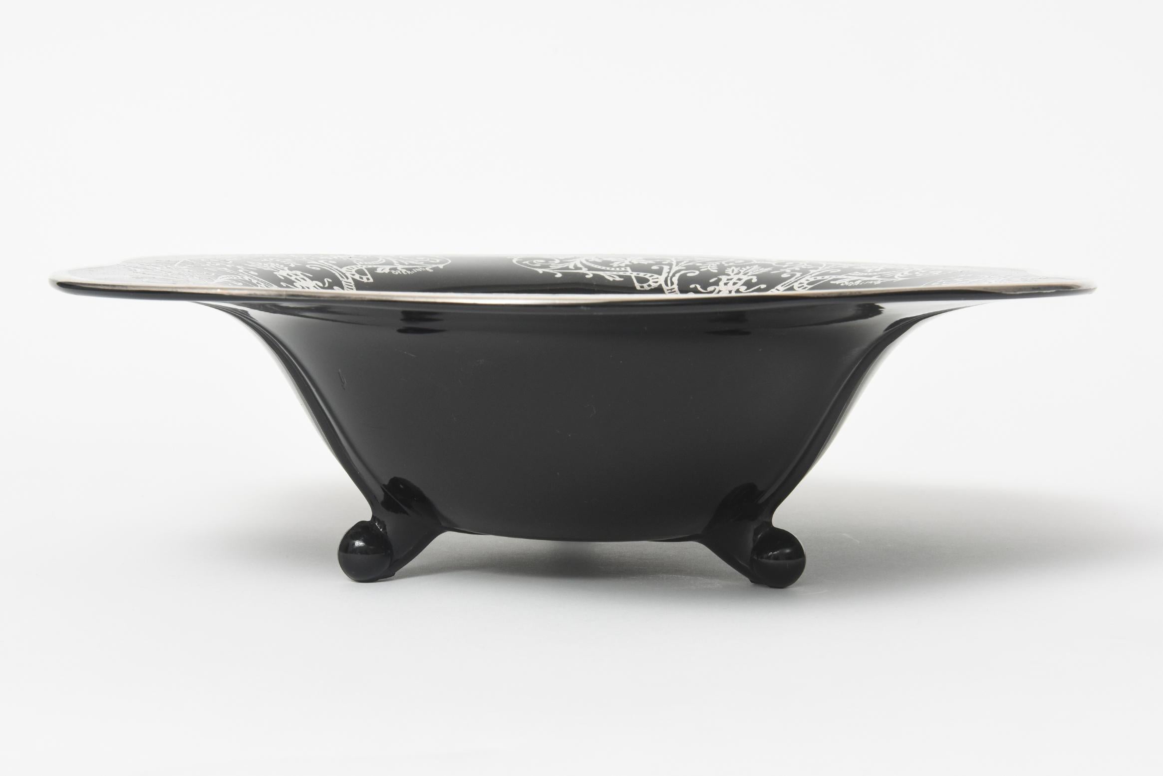 black glass bowl