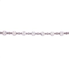 Floral Diamond Link Bracelet