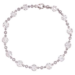 Floral Diamond Link Bracelet