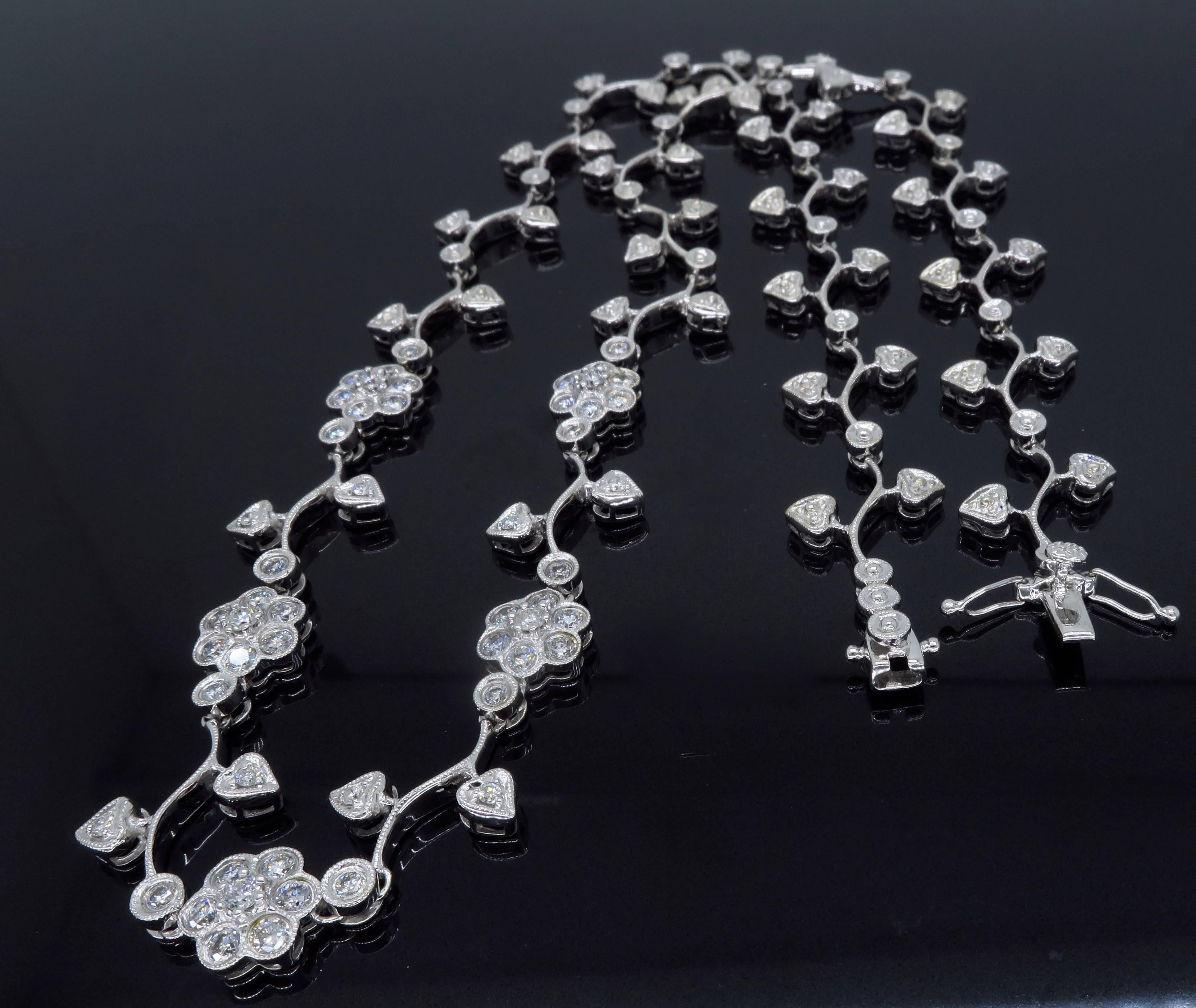 Floral Diamond Necklace 1