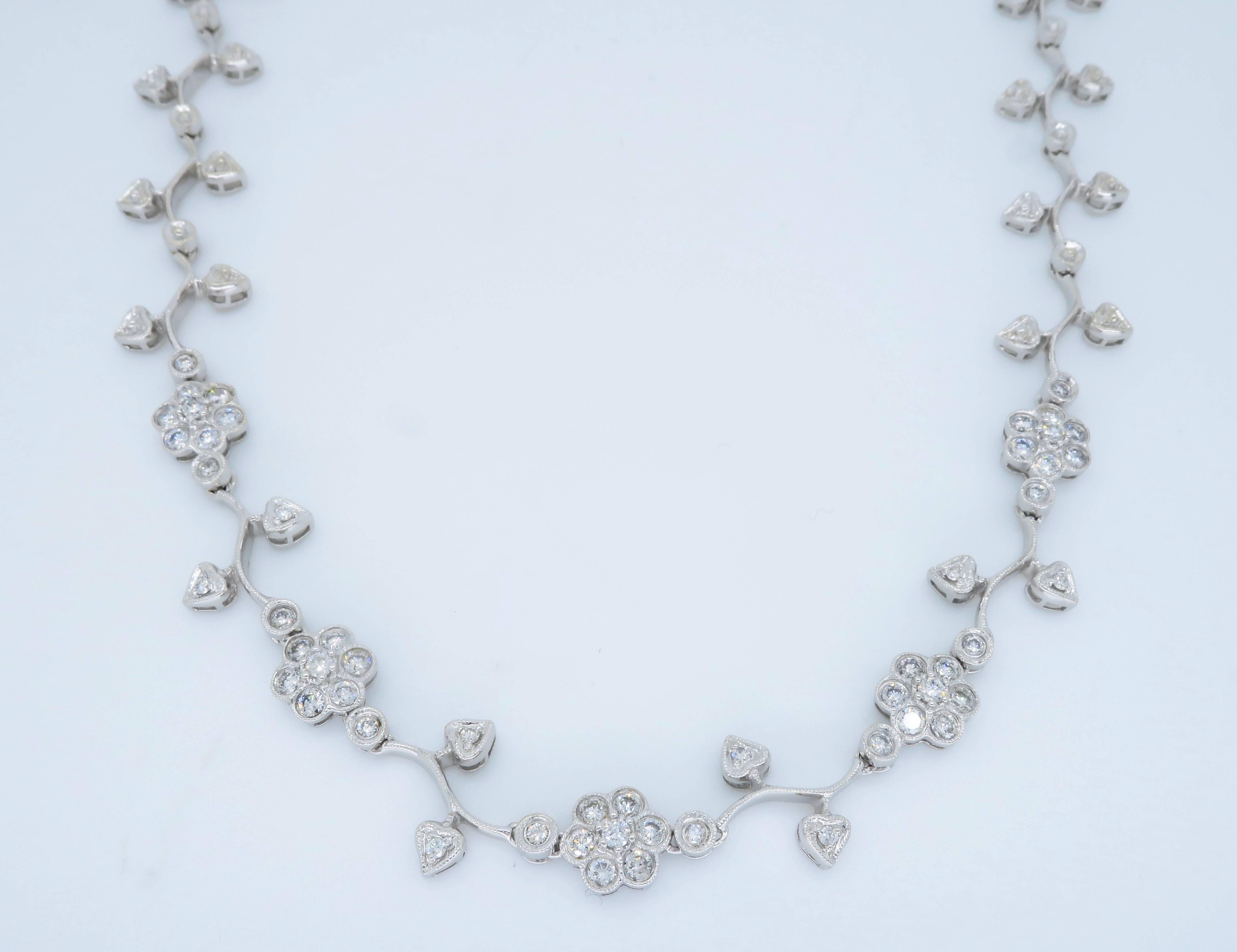 Floral Diamond Necklace 4