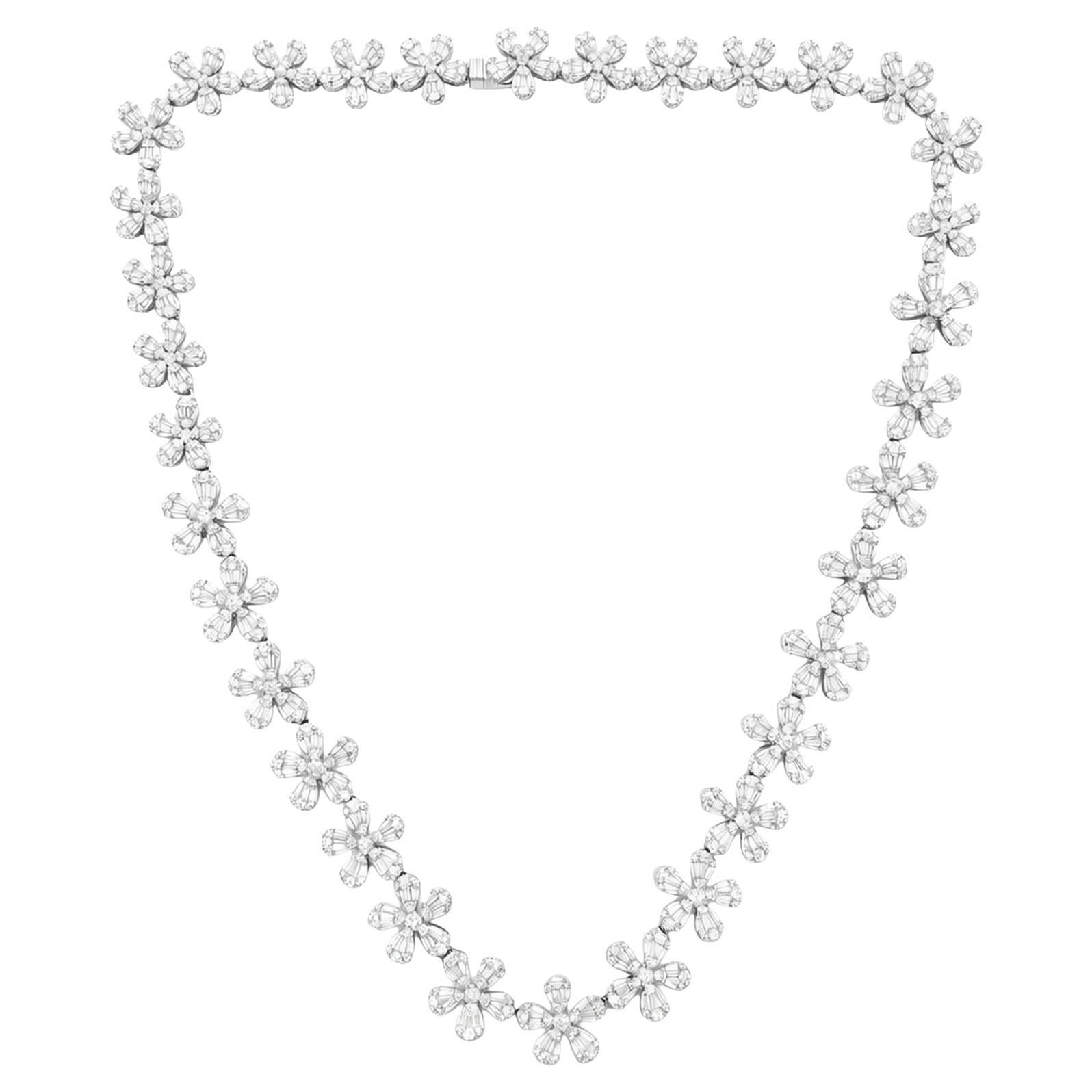 Floral Diamond Necklace
