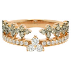 Offenes florales Diamantband