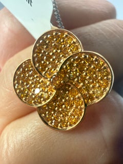 Floraler Diamant-Anhänger 0,95 Karat 14KT Gold