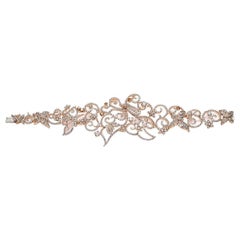 Armband aus Roségold mit floralen Diamanten