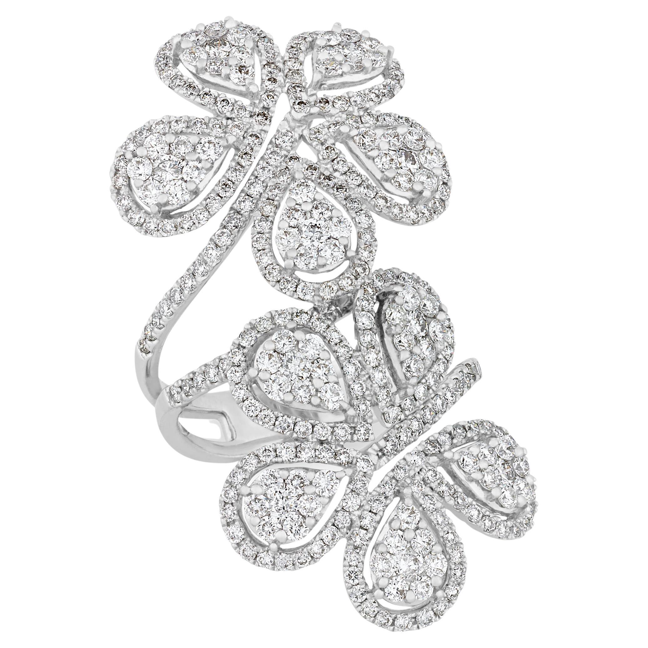 Floral Diamond Ring, 3.20 carats