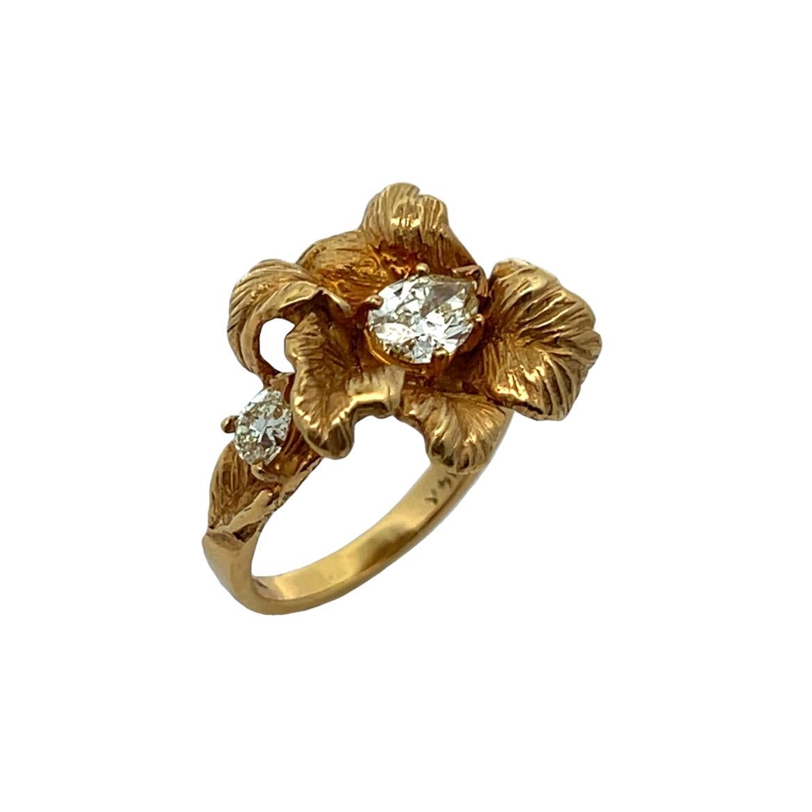 Women's Floral Diamond Ring For Sale