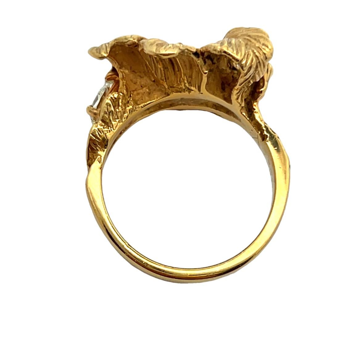 Floral Diamond Ring For Sale 3