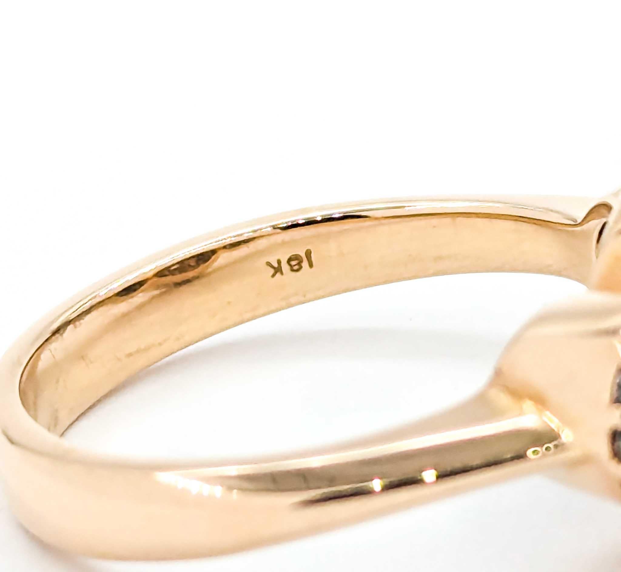 Floraler Diamantring aus 18k Roségold im Angebot 5
