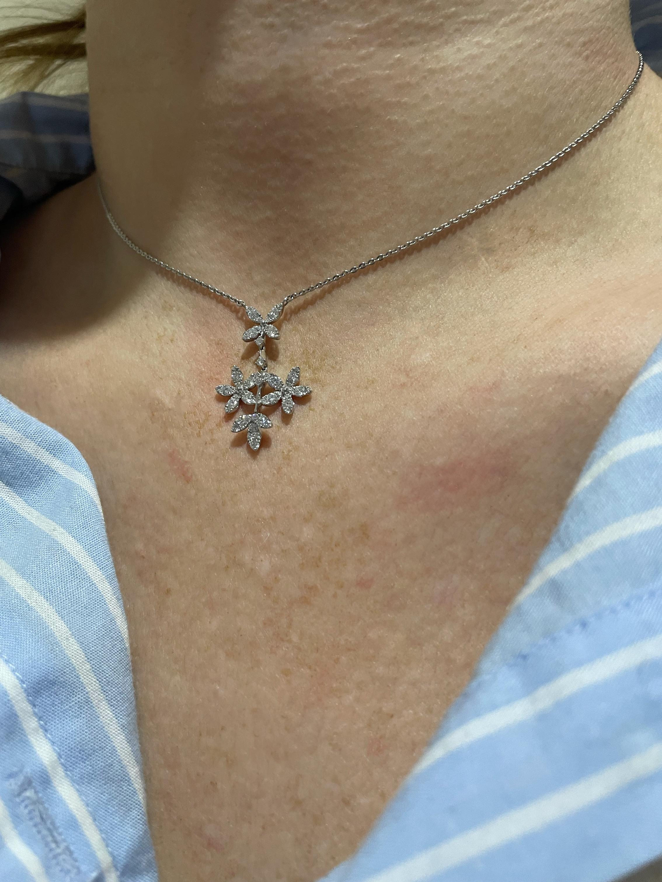 floral diamond necklace
