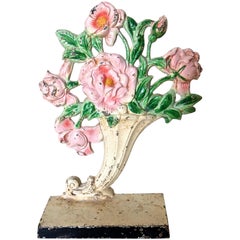 Vintage Floral Doorstop, American, circa 1930s