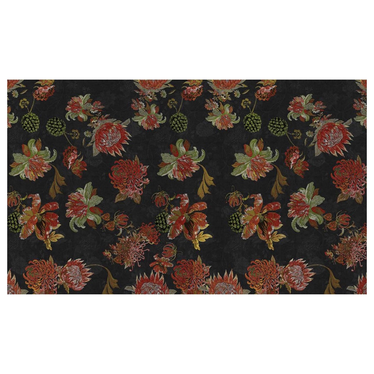 Papier mural à motifs floraux en tissu adapté également aux zones humides