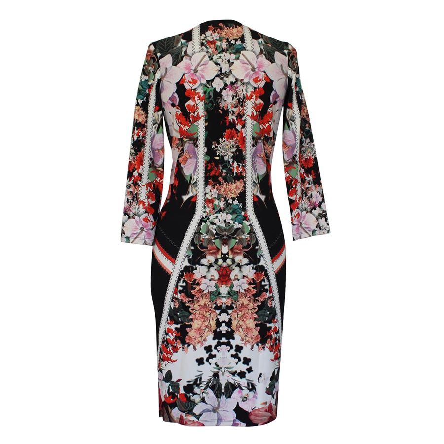 Gray Roberto Cavalli Floral dress size 40 For Sale