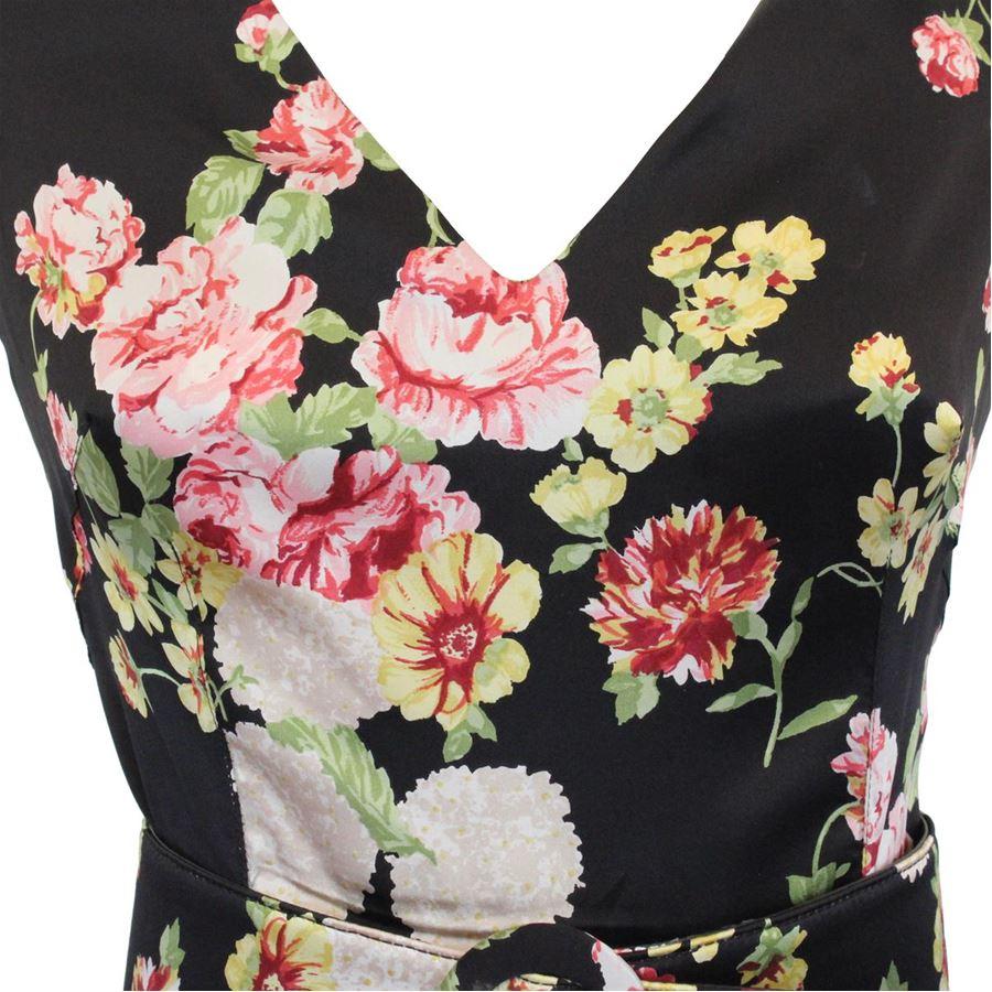 Black Giò Guerreri Floral dress size 38 For Sale
