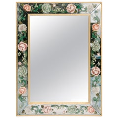 Floral Églomisé Mirror