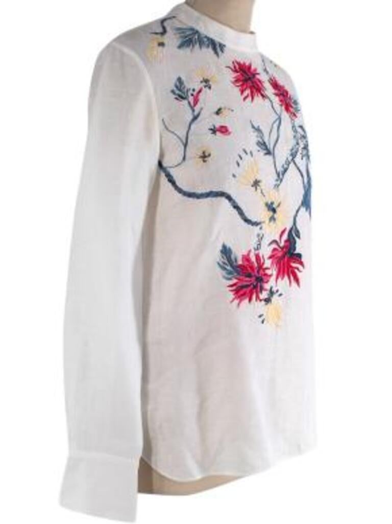 White Floral Two Piece Long Sleeve High Waist main image 0