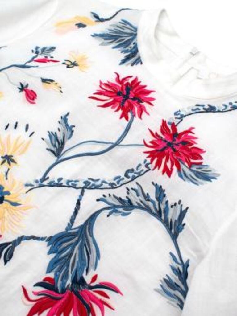 Long Sleeve Embroidered Top in White main image 0