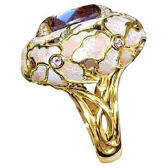 Floral Fantasy Ametrine Cocktail Ring, 18K Gold & Diamonds by Konforti