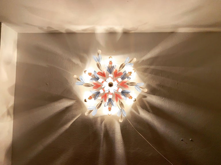 Floral Flush Lamp or Wall Lamp For Sale at 1stDibs