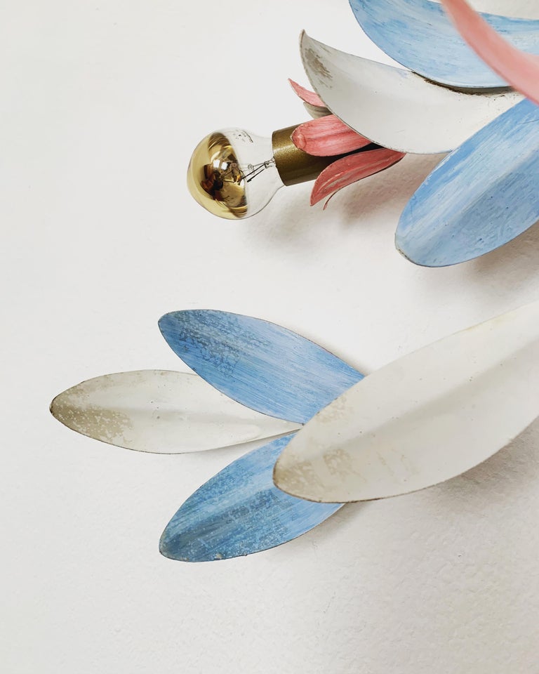 Floral Flush Lamp or Wall Lamp For Sale at 1stDibs