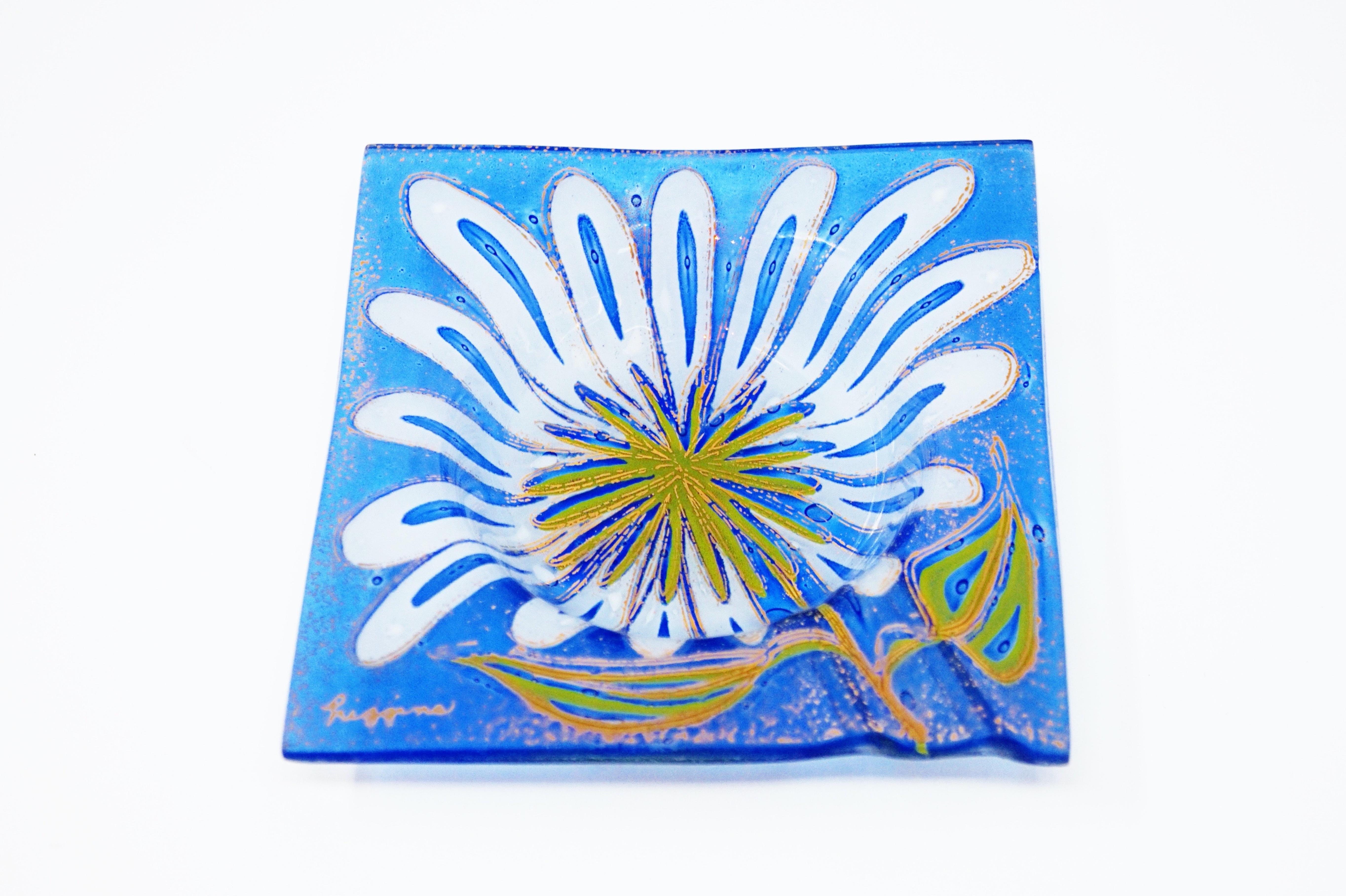 higgins glass ashtray