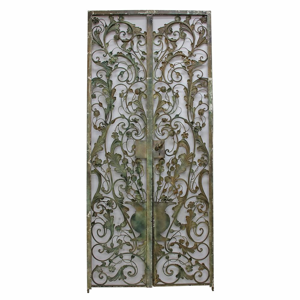 From an estate in Palm Beach, Florida these grand gates will usher your garden into a paradise. The pair is made of iron and was manufactured in the early 20th century.