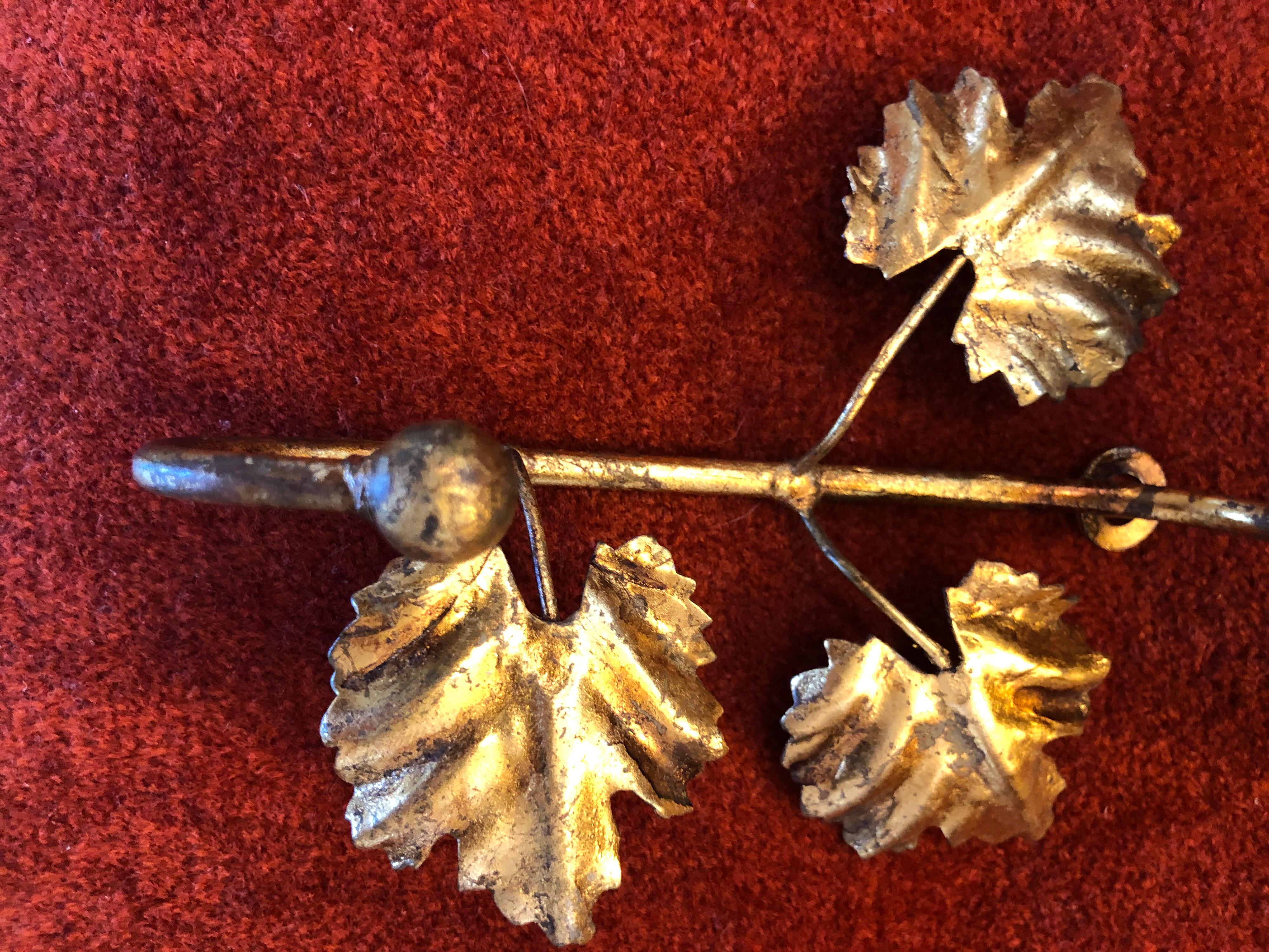  Gilt Iron Hook in the shape of a Rose 1