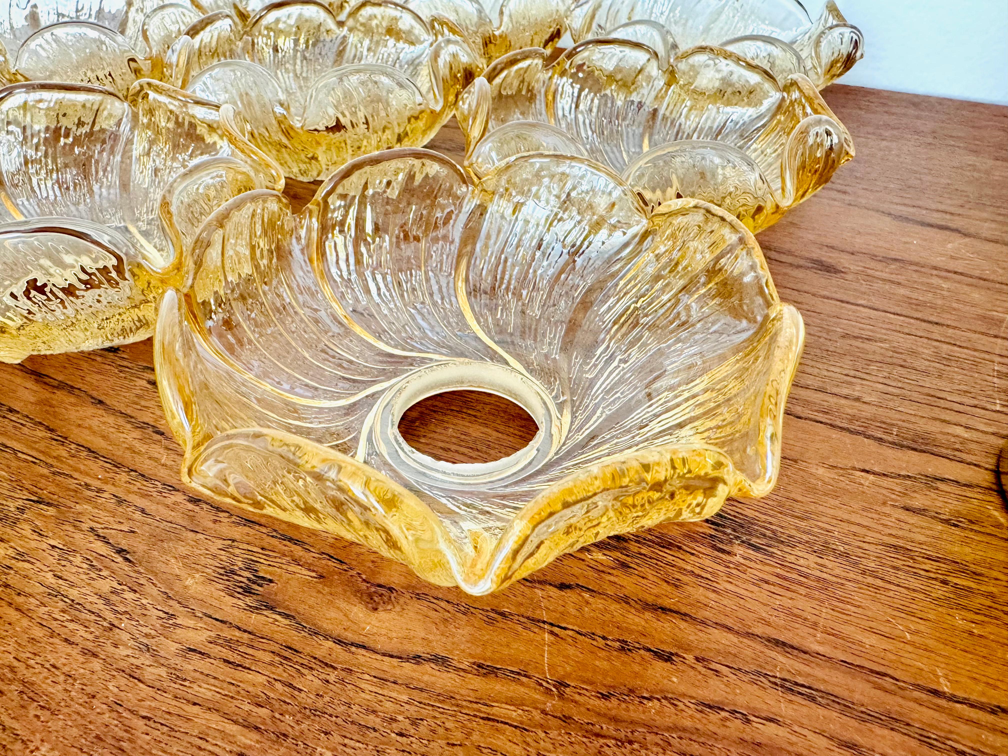 Lampadario in vetro floreale in vendita 9