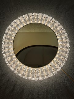 Floral Glass Illuminated Mirror