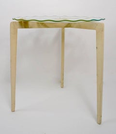 Floral Glass Top Tables