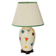 Floral Hand Painted Large Table Lamp
