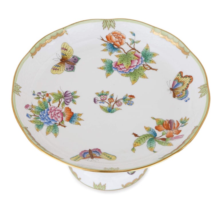 Floral Herend Porcelain Dinner Service For Sale at 1stdibs