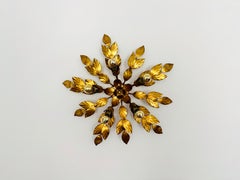 Lampe murale ou plafonnier à fleurs Hollywood Regency