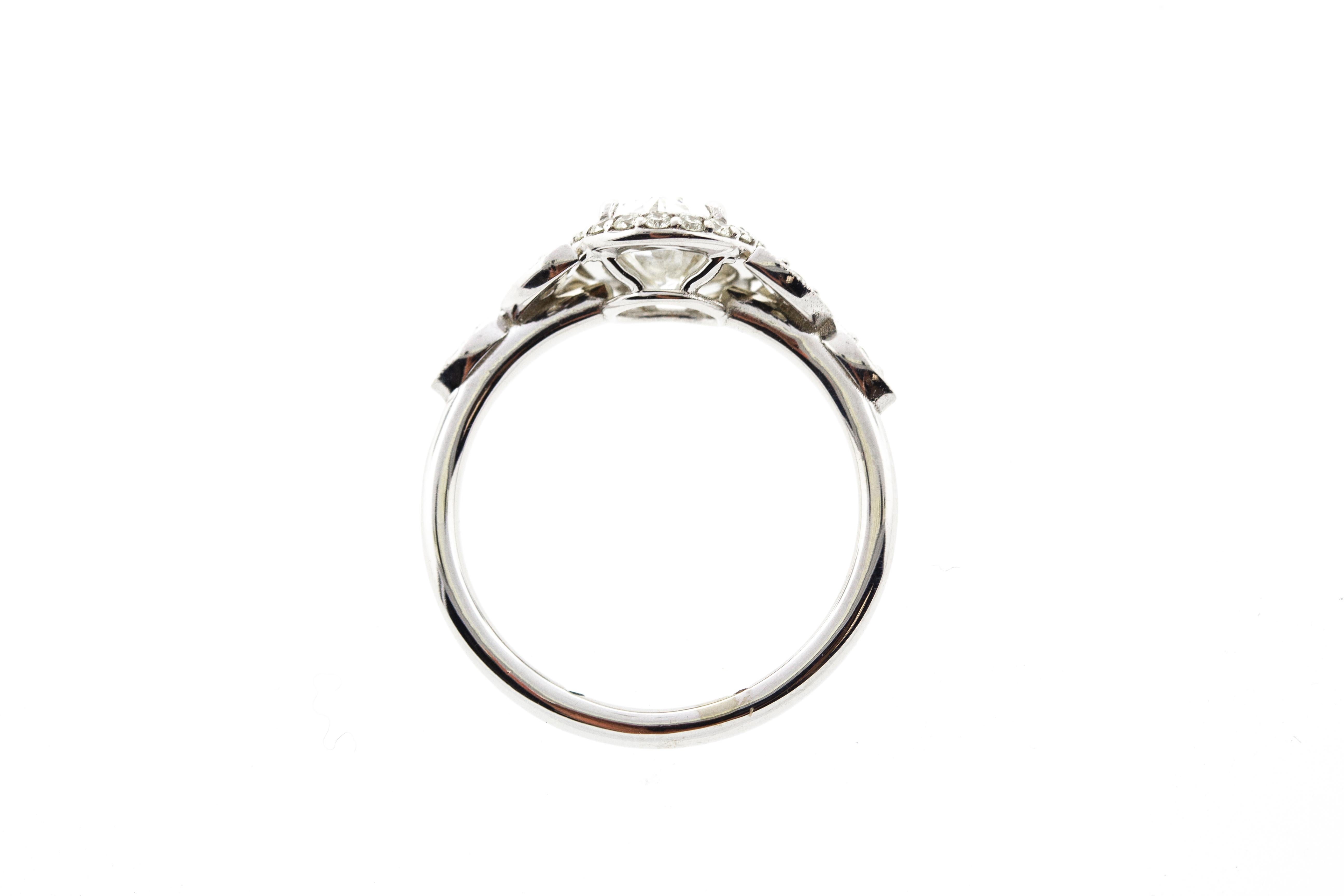 floral oval engagement ring