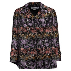 Floral Jacquard Oversized Jacket Size S