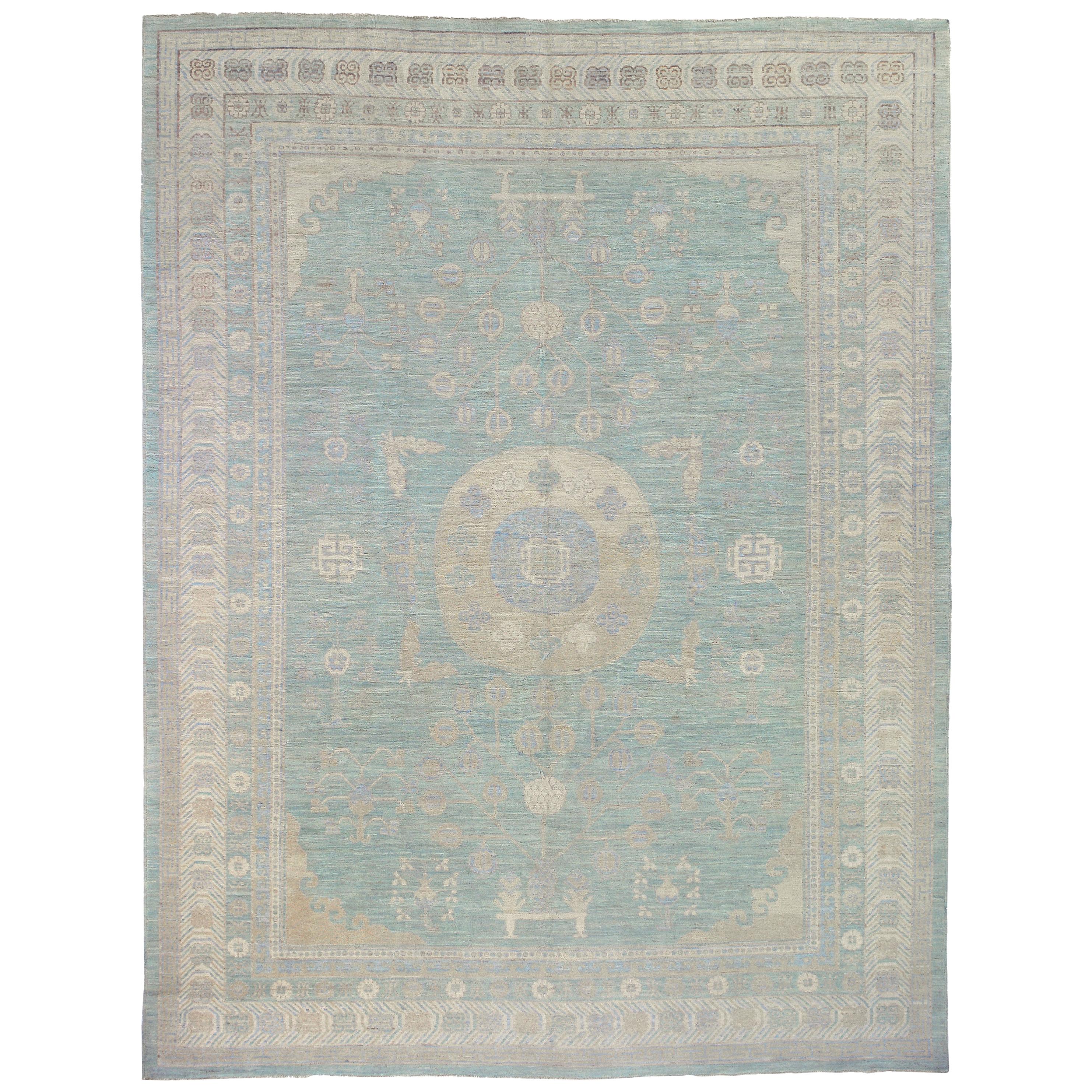 Floral Khotan Area Rug For Sale