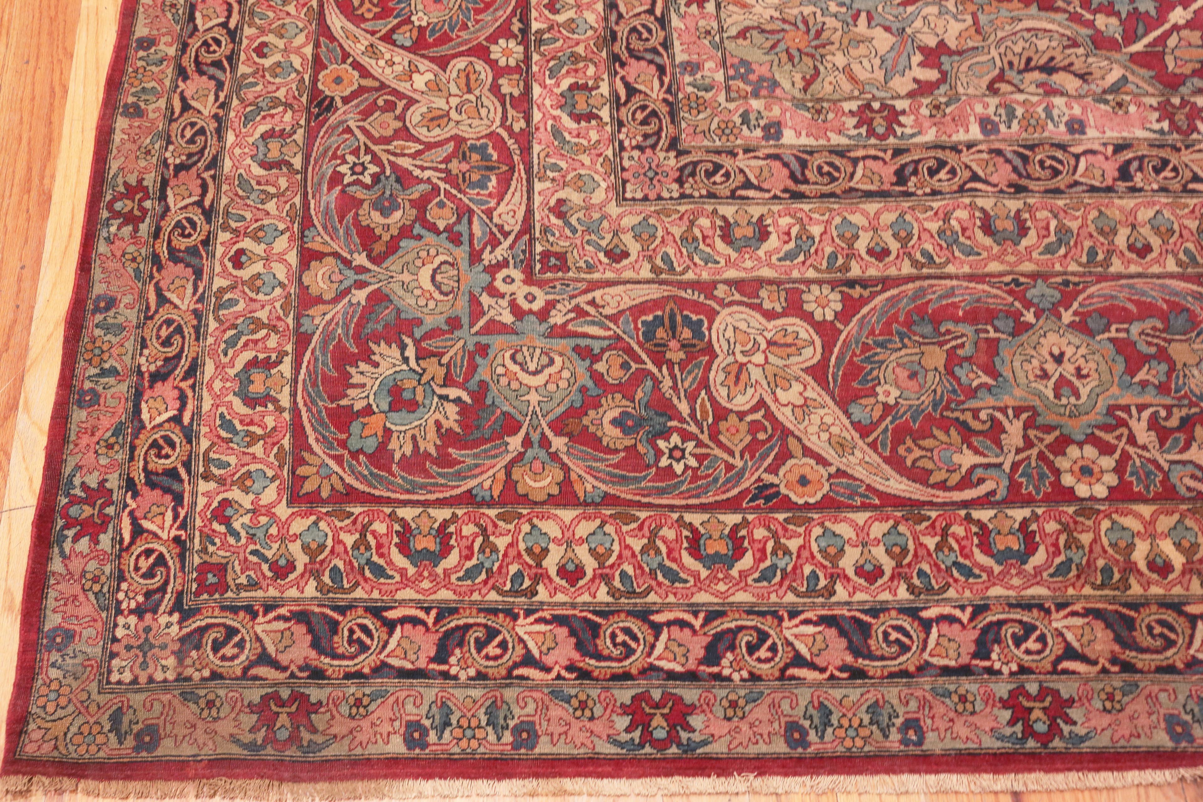 Antique Persian Kerman Rug. Size: 14 ft 2 in x 19 ft 8 in For Sale 2