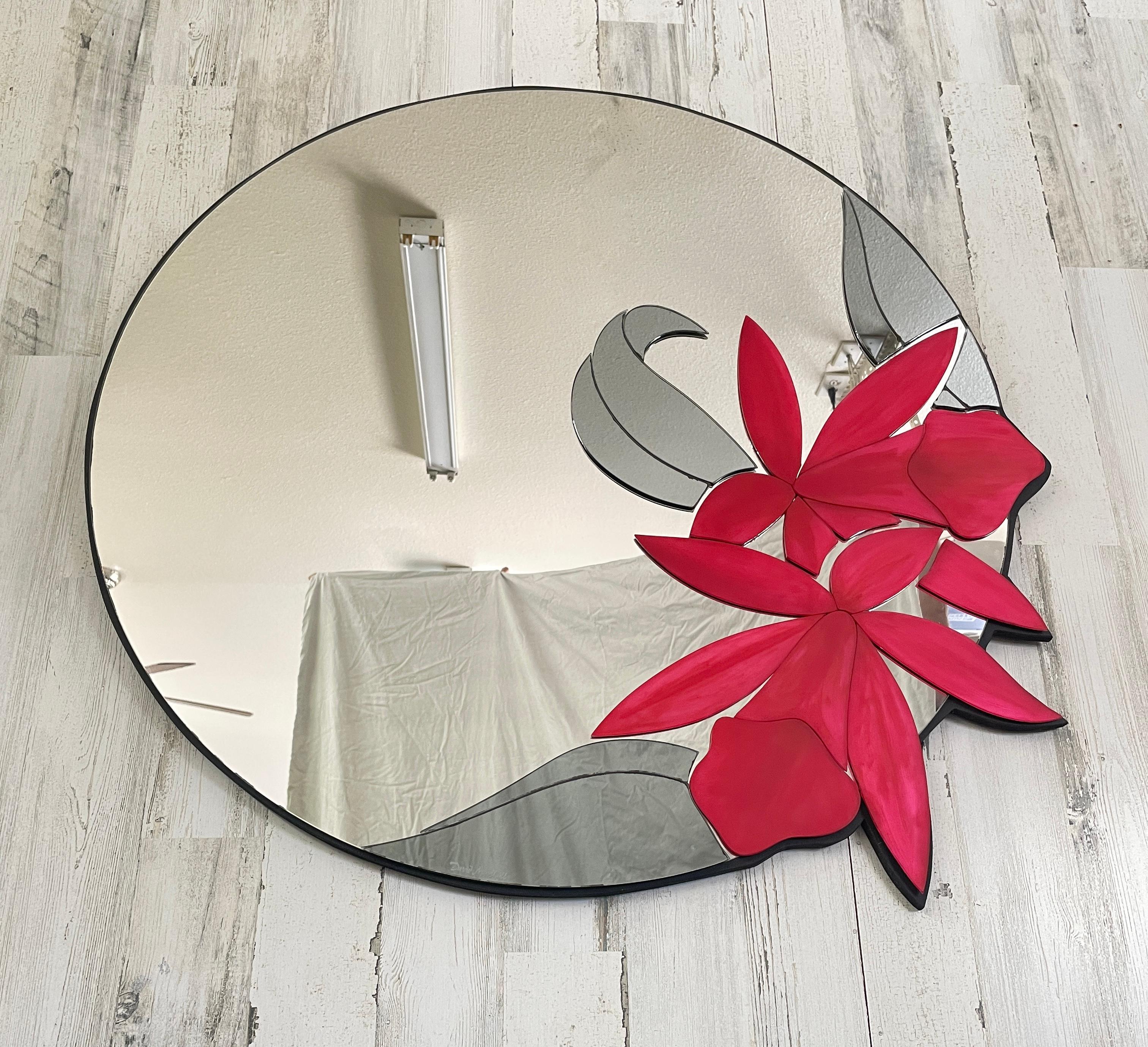 Floral Layered Mirror by David Marshall For Sale 4